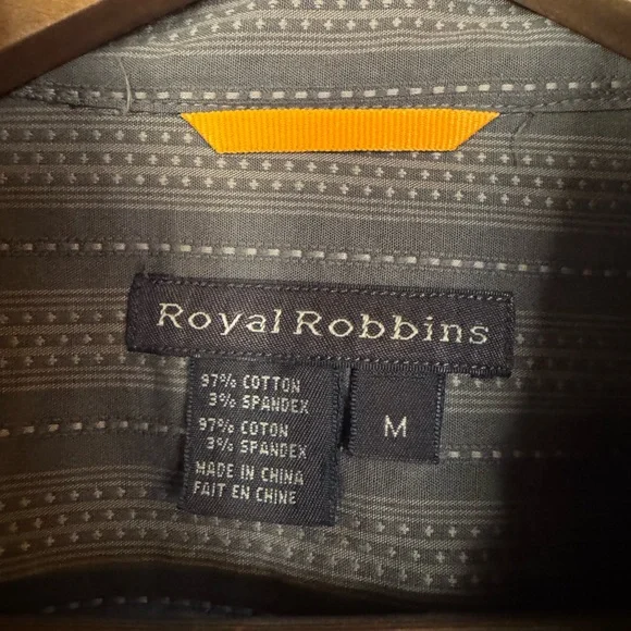 Royal Robbins Green Striped Casual Button Down Shirt - Picture 2 of 5